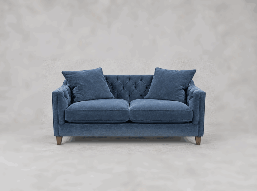 Outlet West Sussex: Haresfield 2 seater dipped arm sofa in Cape Mohair Atlantic